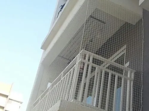 Balcony bird net installation